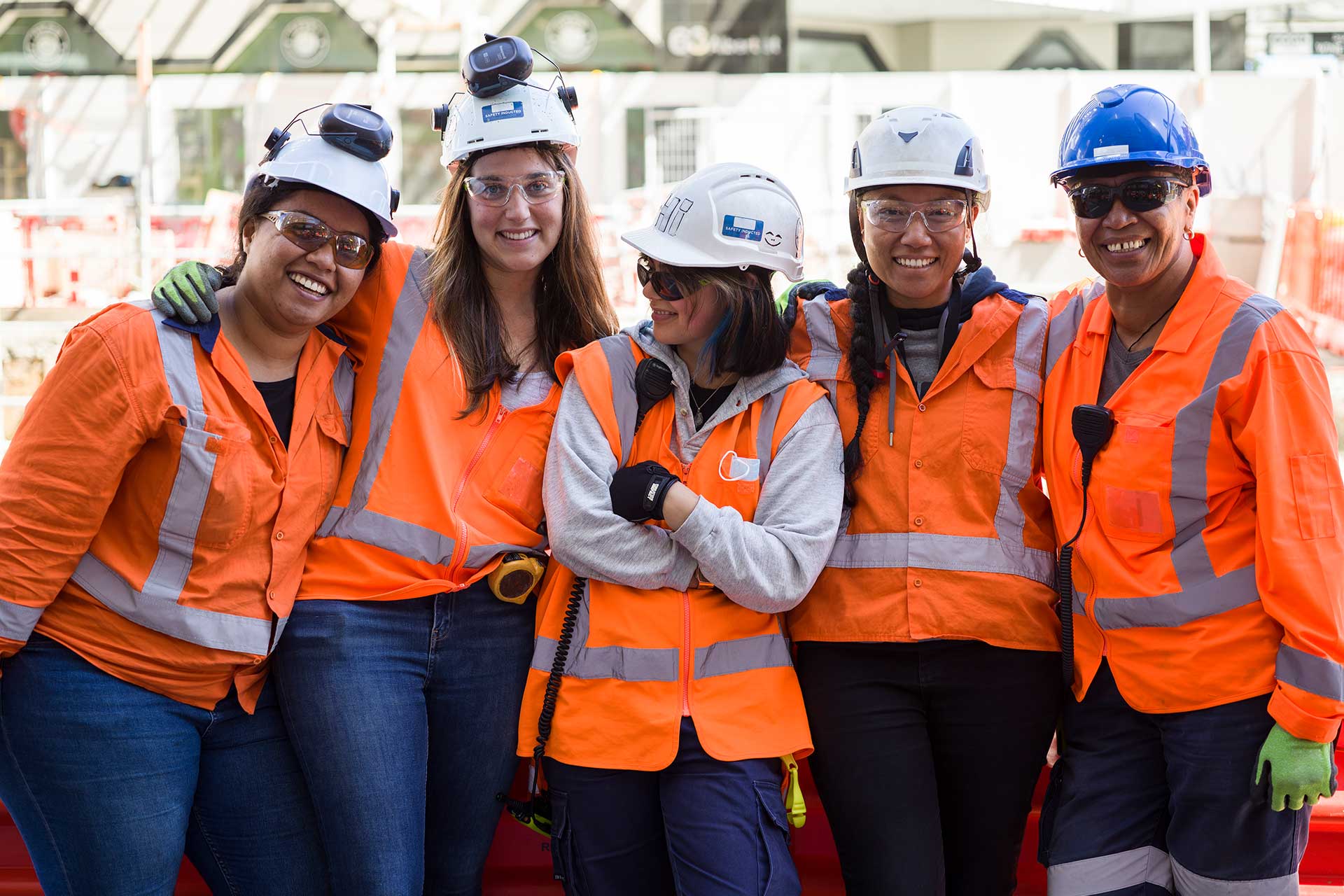 Group of smiling Auckland Council workers